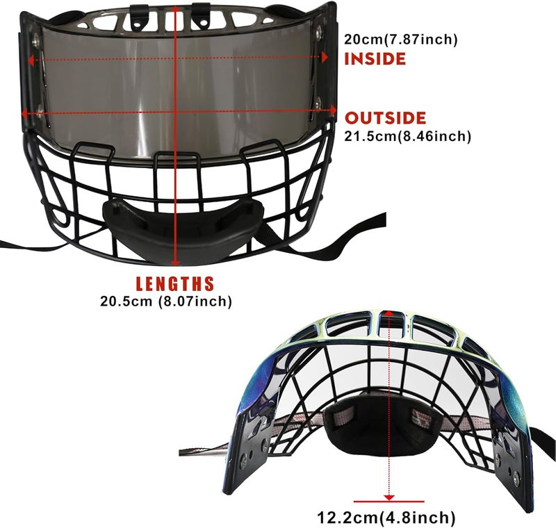GY PC300 Hockey Helmet Cage & Face Shield Protector Combo - Image 5
